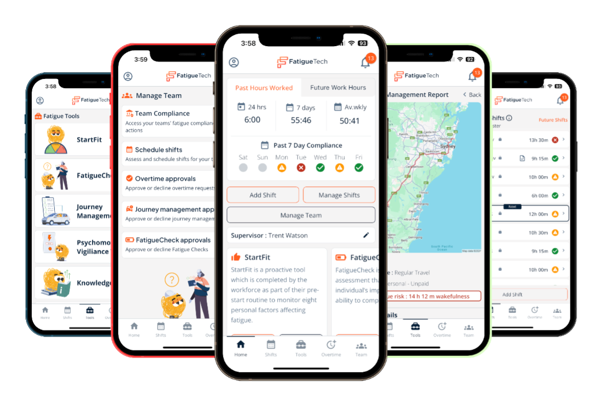 FatigueTech App images